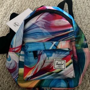 NWT Herschel Mini Backpack in Paint Pour
